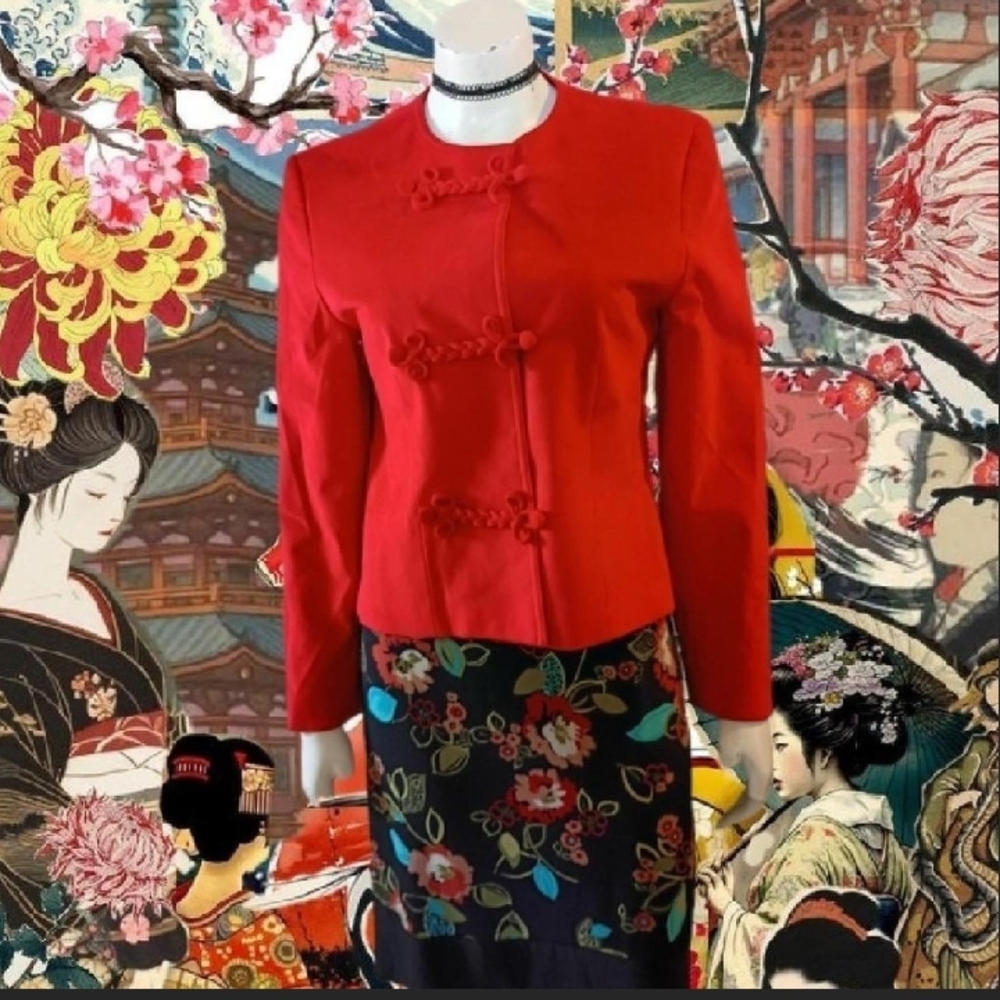 vintage Count Romi LTD ultra suede women's Sz 6 ILGWU USA made red suede jacket